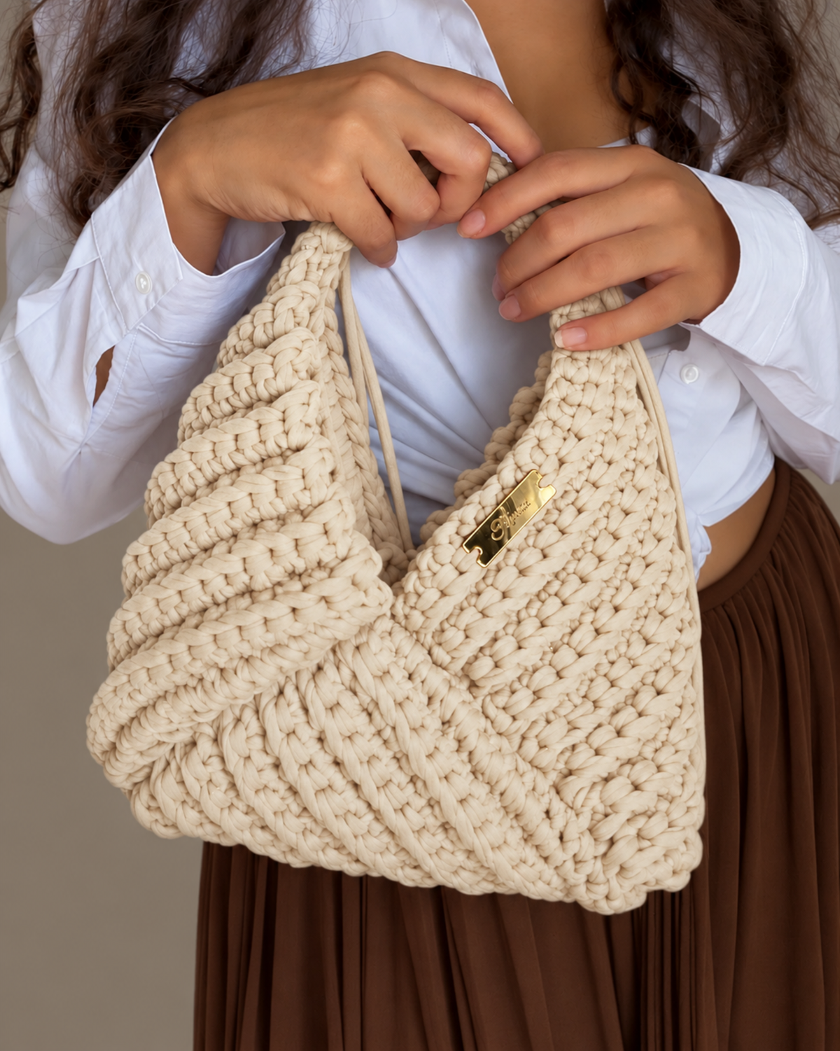 3 IN 1 CROCHET BAG CREMA