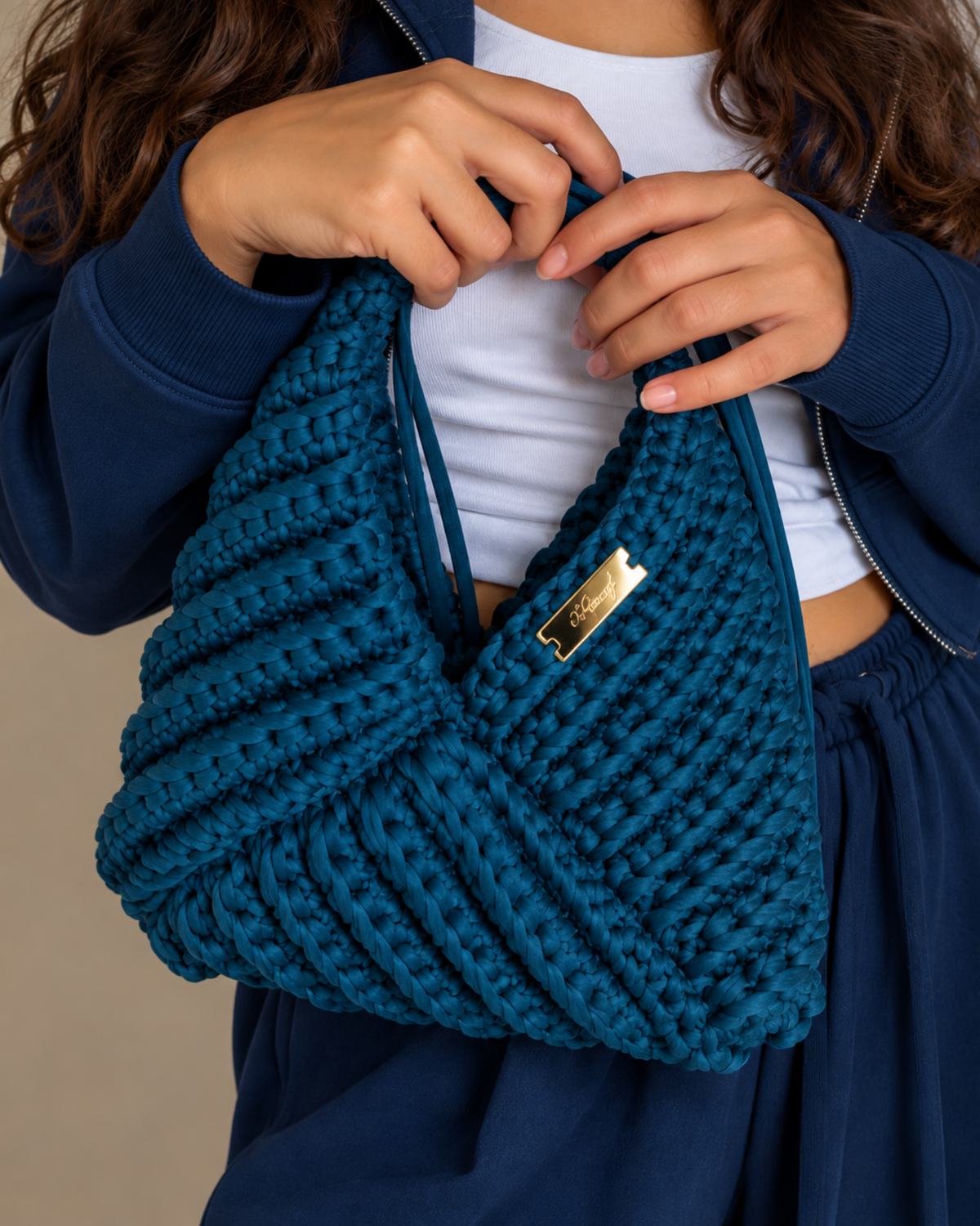 3 IN 1 CROCHET BAG BLU