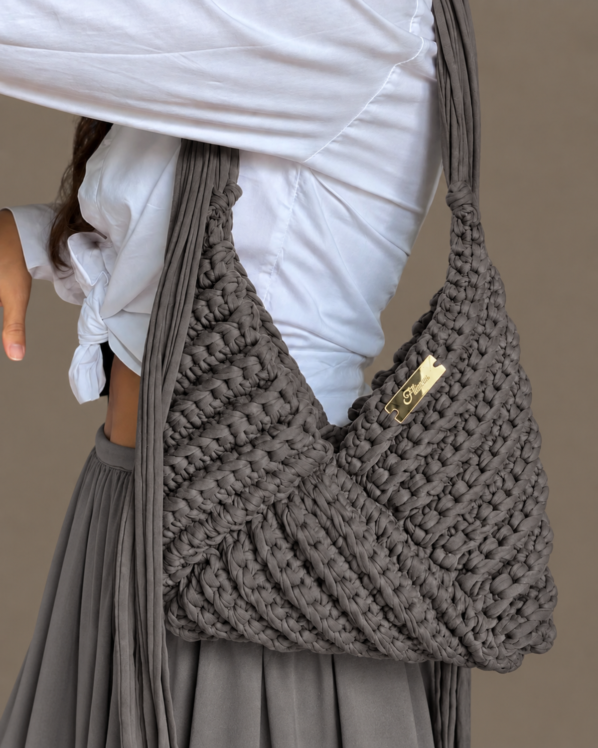 3 IN 1 CROCHET BAG GRIGIA