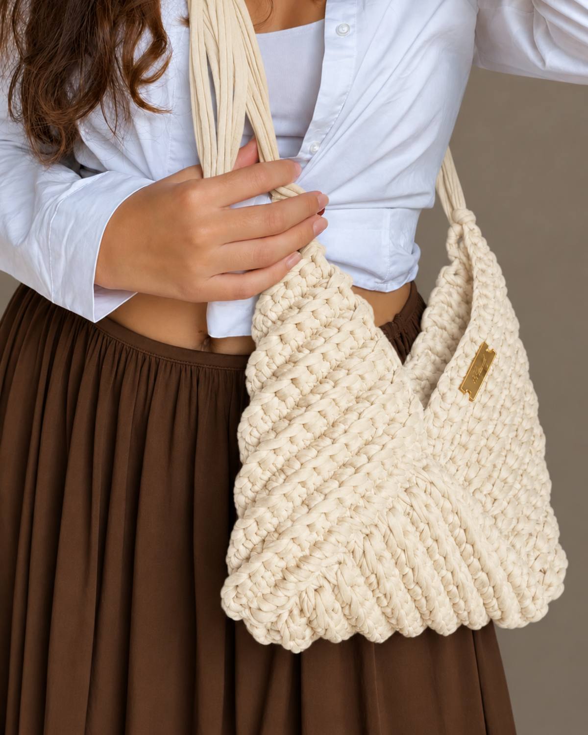 3 IN 1 CROCHET BAG CREMA