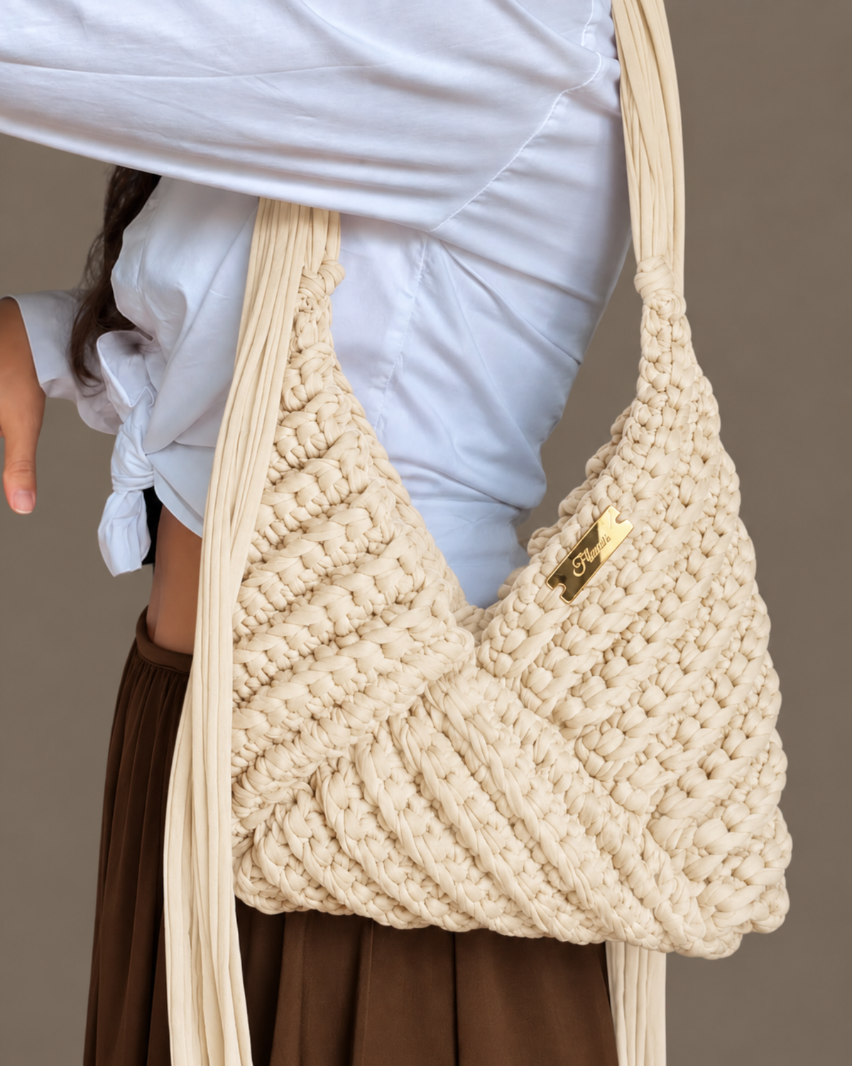 3 IN 1 CROCHET BAG CREMA