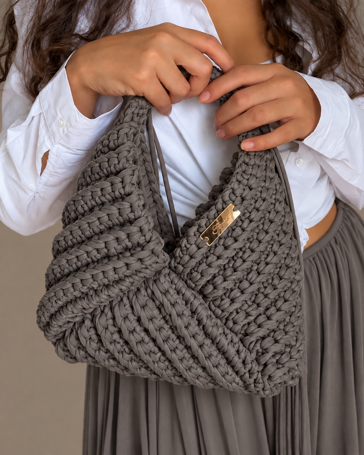 3 IN 1 CROCHET BAG GRIGIA